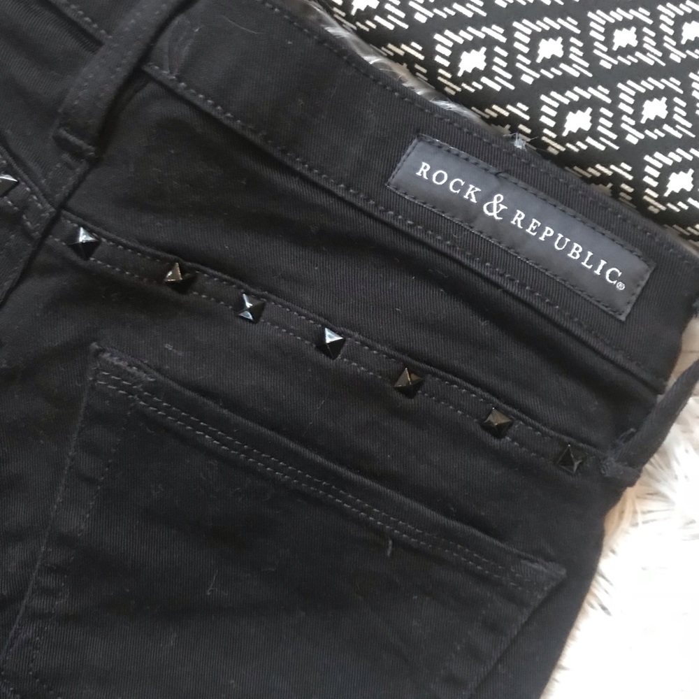 Rock & Republic Black Jean Shorts
